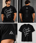 CREATE BETTER — DROP 001 final product mockup
