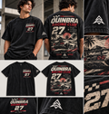 QUINBRA RACING CLUB DROP 002 CULTURE black racing graphic T-shirt front back sleeve