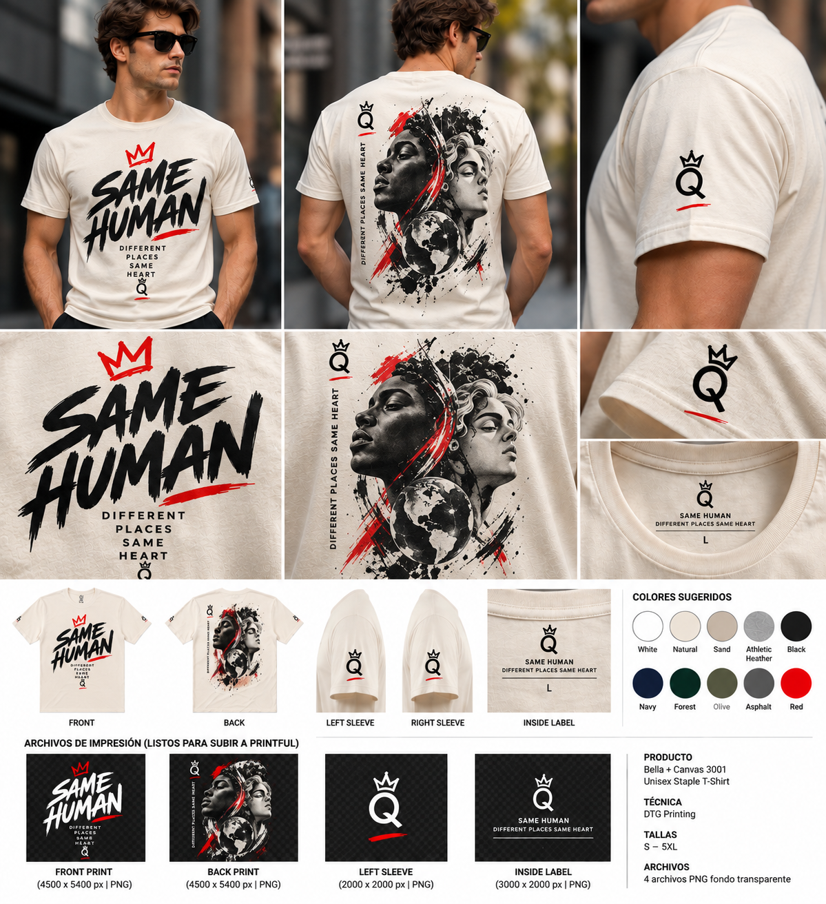 SAME HUMAN — DROP 001 product presentation